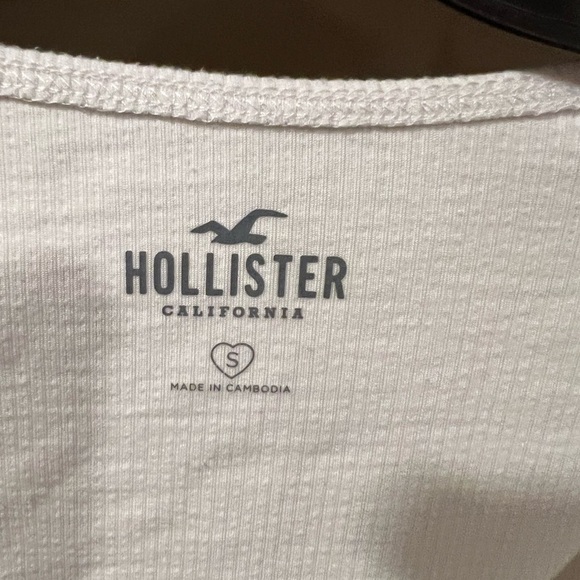 Hollister White Wrap Crop Top with Tie Front - Picture 3 of 5